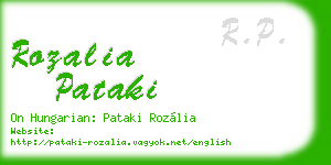 rozalia pataki business card