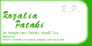 rozalia pataki business card